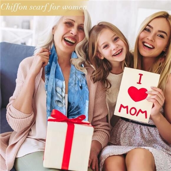 Lightweight Summer Scarves for Women Floral Print Long Thin Shawl Accessories - Picture 3 of 7